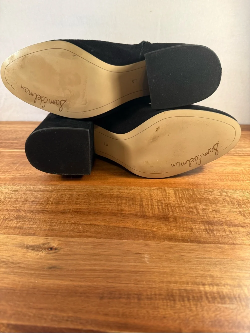Sam Edelman Black Suede Ankle Boots Size 9